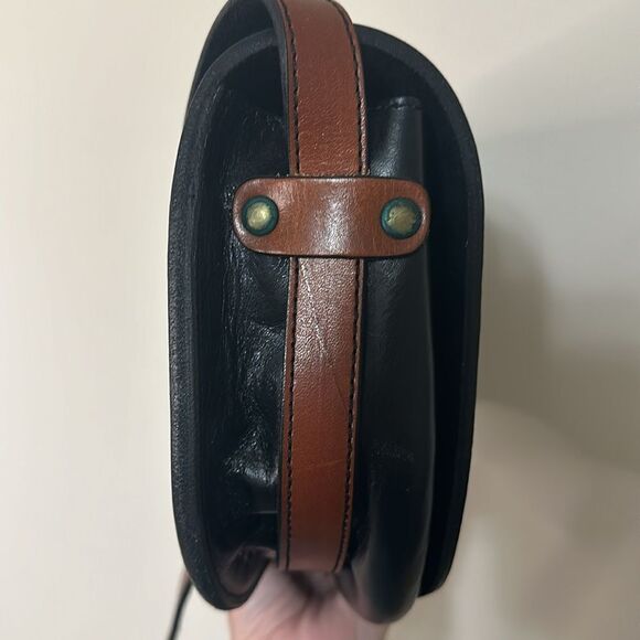 Vintage Genuine Leather Saddle Crossbody Horse Stirrup Brass ~Equestrian Gear - Picture 6 of 11